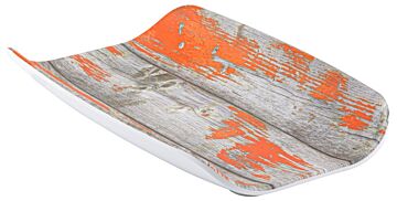 Rustic Tura Melamine Curved Tray Orange