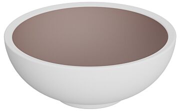 Trafalgar Melamine Dish 850ml (191x191x78mm) White and Taupe