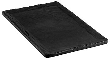 Melamine Stone Effect Platter (300x200x15mm) Black
