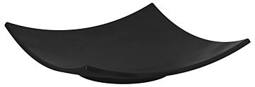 Pigment Melamine Square Curved Plate Noir
