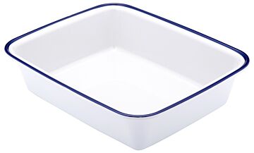 1-2 Size Enamelware Melamine Dish 3.7L (325x265x80mm) Blue