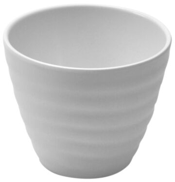 Melamine Rippled Pot 350ml (110x90mm) White