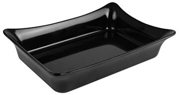 Melamine Crock Fleur 2L (295x210x65mm) Zwart