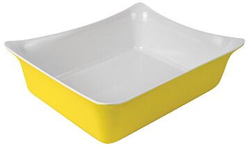 GN 1-2 Fleur melamine Crock w/SF 4L (325x265x100mm) Geel/Wit