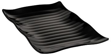 Melamine serveerschaal Wavy (420x295x40mm) Zwart