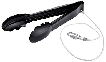 PC Tong with Plastic Cord Metal Clasp (240mm) Black