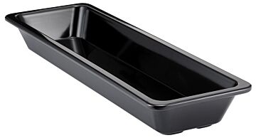 Melamine 2-4 Thin Rim Gastro Dish w/sf 2.3L (530x162x65mm) Black