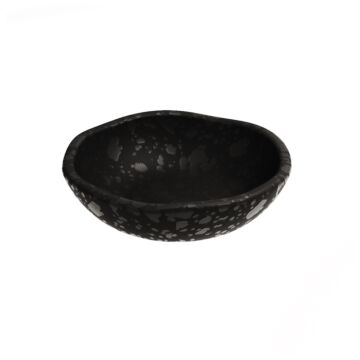 Mineral Melamine Crackle Bowl 450ml (160x43mm) Black