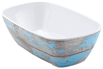 GN 1-4 Tura Melamine Crock 1.5L (265x162x80mm) Rustiek blauw