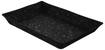 Melamine Mineral Crackle Crock (420x280x50mm) Black