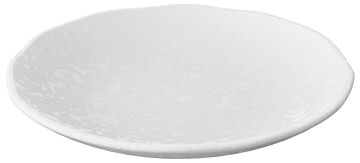 Mineral Melamine Crackle Plate (300x52mm) Blanche