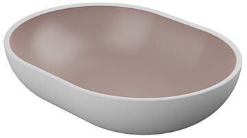 Trafalgar Melamine Oval Dish 1.8L (280x210x70mm) White and Taupe