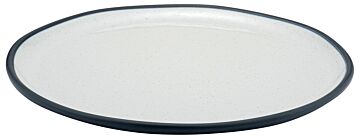 Marl Melamine Dish Steel Blue