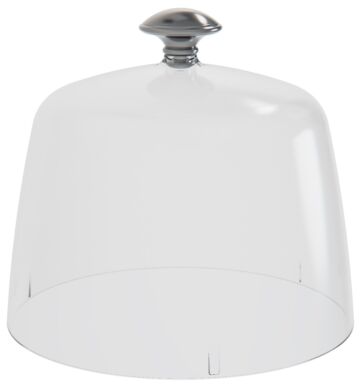SAN Dome Lid with Alloy Handle Clear
