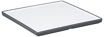 Trafalgar Melamine Large Square Plate (254x254x17mm) White and Grape