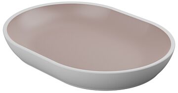 Trafalgar Melamine Oval Dish Insert 750ml (267x197x38mm) White and Taupe