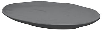 Pigment Melamine Oval Tray Agate Grey