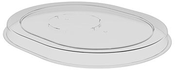 Hu SAN Oval Tray Lid to fit 73151 (12 Pack) (227x187x18mm) Clear