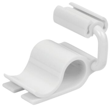 Polycarbonate Adjustable Ticket Clamp (20mm) White