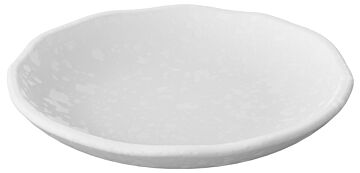 Mineral Melamine Crackle Plate (205x43mm) Blanche