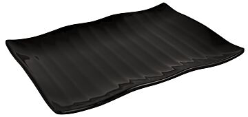 Melamine serveerschaal Wavy (300x210x30mm) Zwart