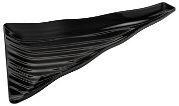 Melamine Curved Wavy Platter w/SF L (538x376x38mm) Black