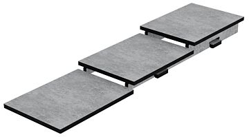 Three Tier HPL Riser Bellato Grey Effect