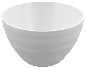 Melamine Ripple Large Pot 4.5L (250mm) White