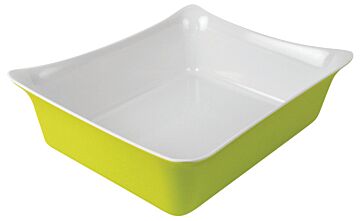 GN 1-2 Fleur melamine Crock w/SF 4L (325x265x100mm) Limoengroen/Wit