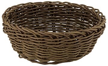 Poly Wicker Round Basket (230x80mm) Willow