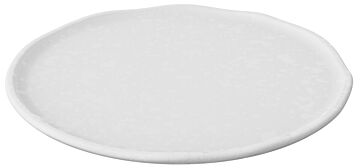 Mineral Melamine Crackle Plate Blanche