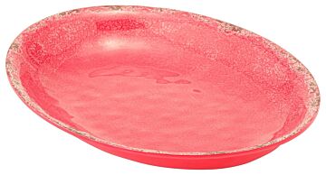 Casablanca Melamine Oval Low Dish 800ml (210x280x35mm) Red
