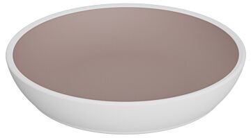 Trafalgar Melamine Dish Insert 550ml (197x197x38mm) White and Taupe