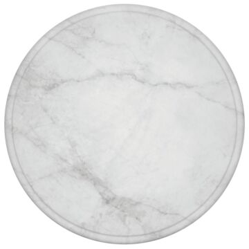 Melamine Round Platter w/ SF (285mm) White Marble Effect
