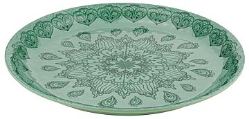 Mehndi Melamine Dish Green