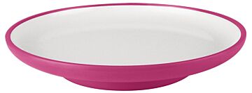 Melamine Sushi Plate (140x22mm) Pink/White
