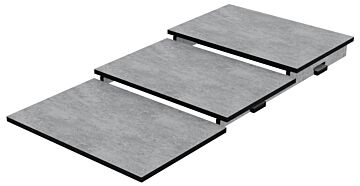 3-laags HPL Riser (420x840mm) Bellato-grijs-effect