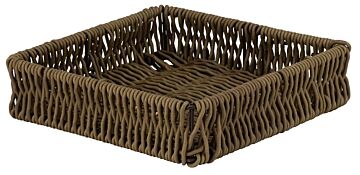 Poly Wicker Basket (210x210x50mm) Willow