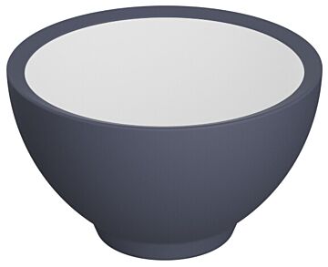 Trafalgar Melamine Pot 325ml (120x120x72mm) White and Grape