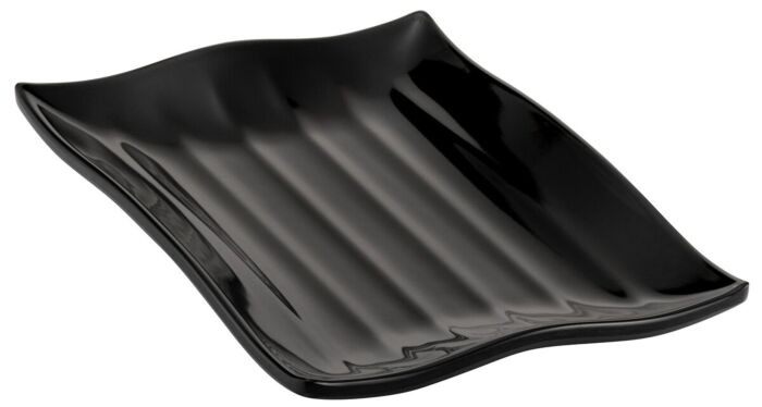 Melamine Wavy Platter Black