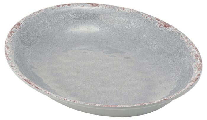 Casablanca Melamine Oval Low Dish 800ml (210x280x35mm) Grey