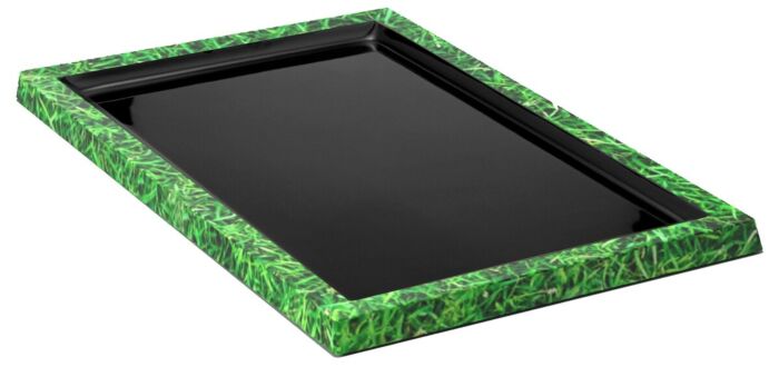 Melamine plateau (420x280x21mm) Gras/Zwart