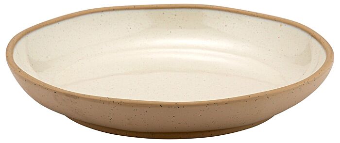 Marl melamine groot diep bord (280x280x47mm) Crème