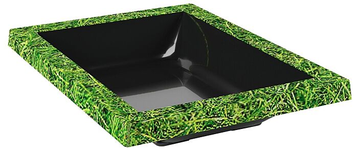 Melamine Schaal 1.3L (280x210x50mm) Gras/Zwart