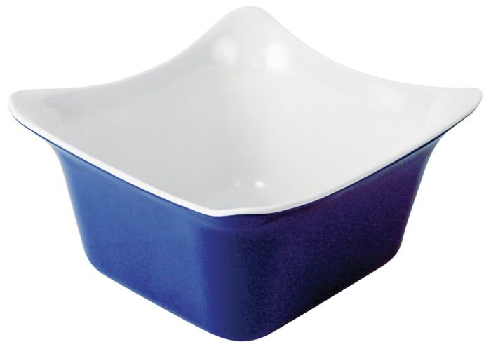 Melamine Fleur Crock w/SF Blue/White