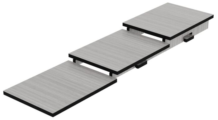 Three Tier HPL Riser Silver Oak