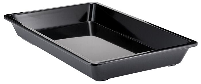 Melamine 1-1 Thin Rim Gastro Dish w/sf 6.4L (530x325x65mm) Black