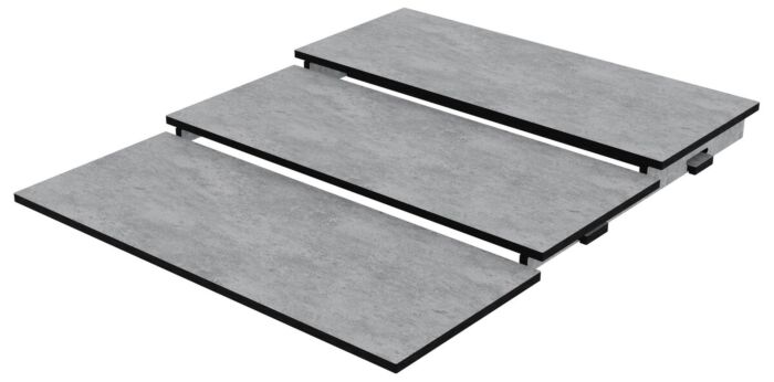 3-laags HPL-riser (650x795mm) Bellato-grijs effect