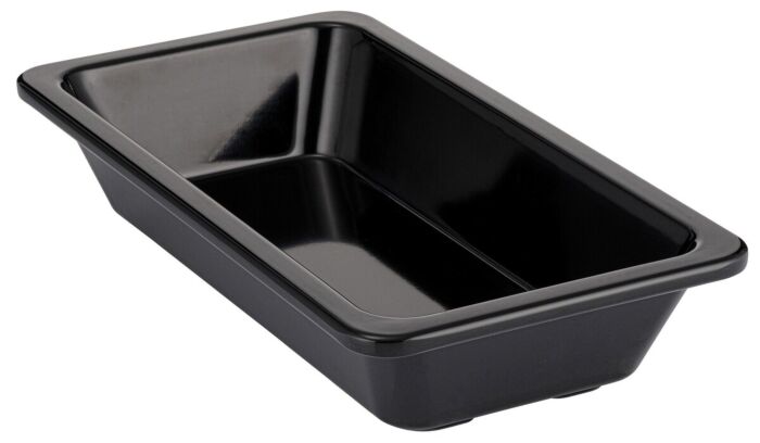 Melamine 1-3 Thin Rim Gastro Dish w/sf 1.2L (176x325x65mm) Black