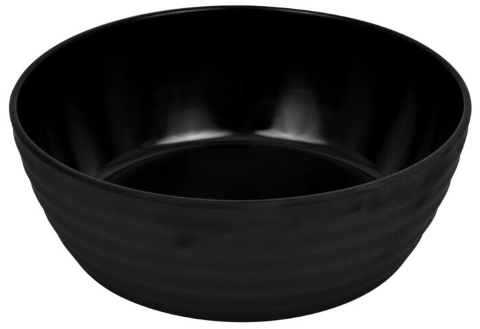 Melamine Ripple Low Dish 1.3L (200mm) Black